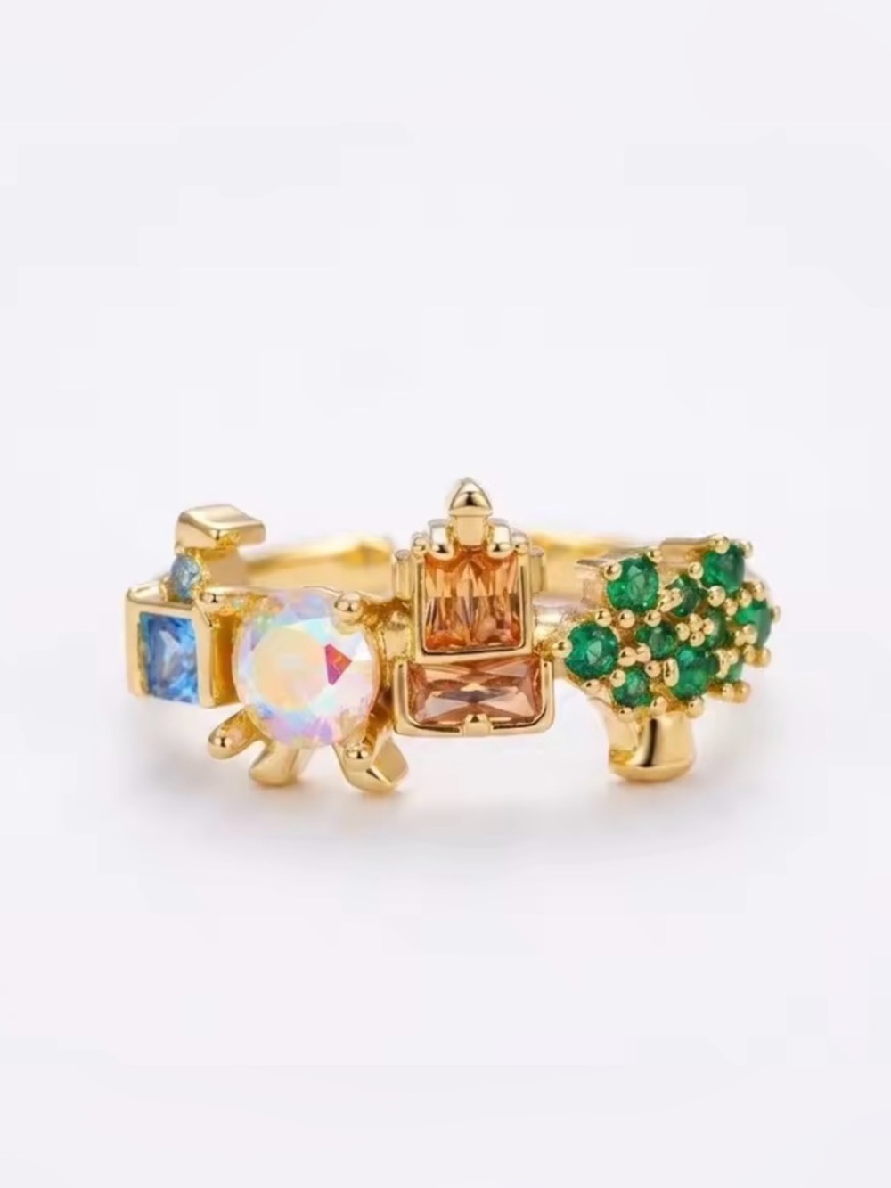Walt Disney World Four Park Icons Gold Girls Crew lookalike Ring NEW!